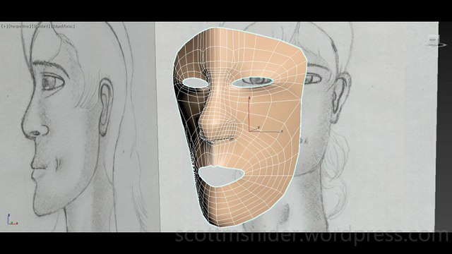 Flame: 3DS MAX Practice Polygon Modeling Head Model Video #21 (12-25-2025)