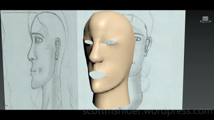 Flame: 3DS MAX Practice Polygon Modeling Head Model Video #23 (12-25-2025)