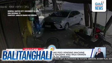 Lalaki, tinangay ang ilang piso vending machine sa Brgy. North; umaming nagawa ang mga krimen dahil hindi sapat ang kita sa trabaho | Balitanghali
