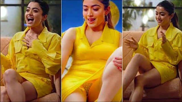 Rashmika Mandanna Gorgeous Look in Yellow Dress 💛 South Indian Actress