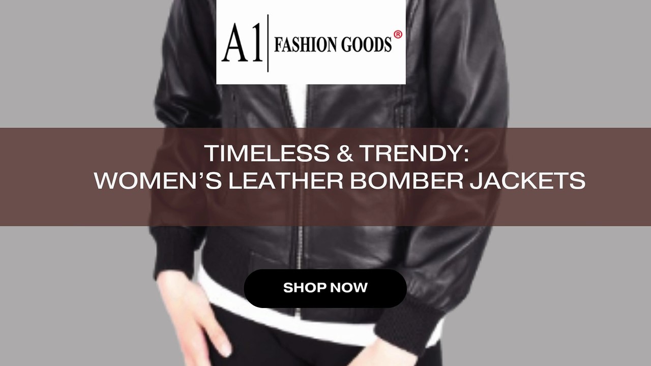 Timeless & Trendy Womens Leather Bomber Jackets 1