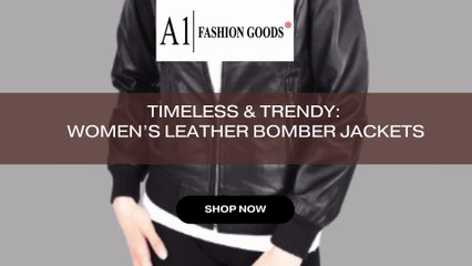 Timeless & Trendy Womens Leather Bomber Jackets 1