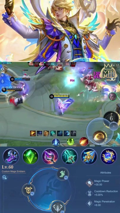 CHANG'E Burst Build 🔥 Revamped Lunar Magic Skin ! MVP Ranked Game