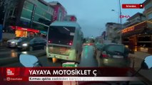 İstanbul'da yayaya motosiklet çarptı