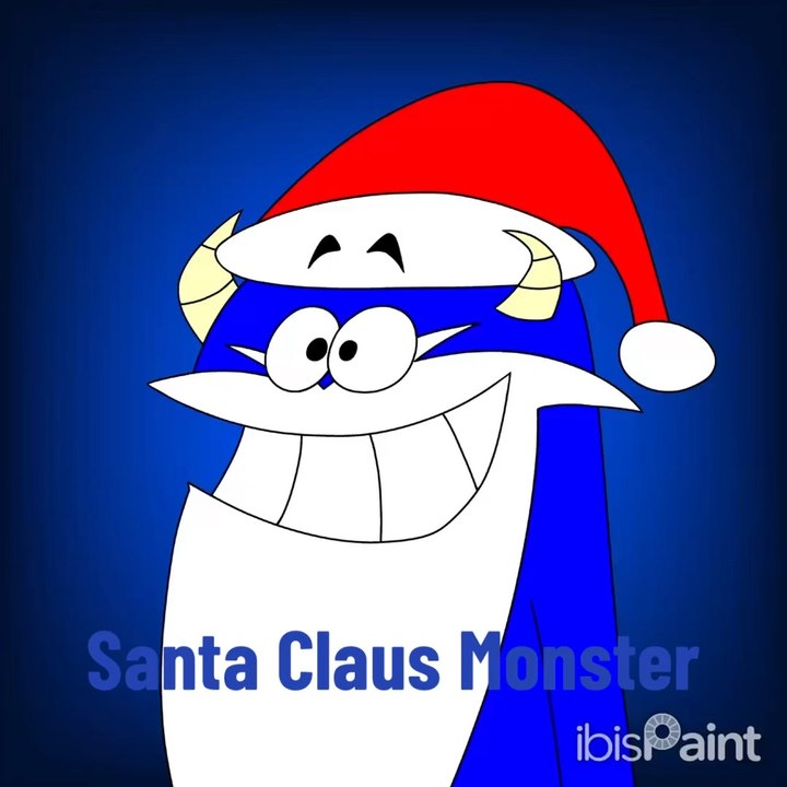 Monster Friends: Santa Claus Monster in Speedpaint