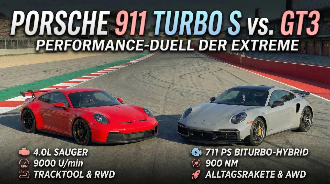 2026 Porsche 911 Turbo S & GT3 – über 700 PS treffen auf 9000 U/min