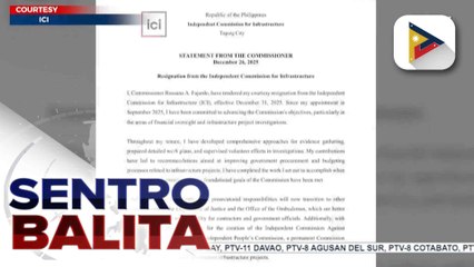 ICI Commissioner Rossana Fajardo, nagsumite ng courtesy resignation