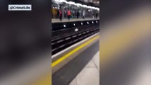 Westminster station evacuated as man sits on tracks