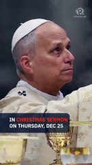 In first Christmas sermon, Pope Leo decries conditions for Palestinians in Gaza