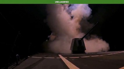 El momento en que un misil de EE.UU. es disparado desde un barco