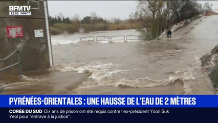 Dans les Pyrénées-Orientales, le niveau de l'Agly continue de monter