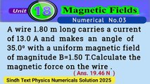 A wire 1.80m long carries a current of 13.0A and makes an angle of 35.0⁰ with a uniform magnetic field of magnitude B=1.50T.Calculate the magnetic force on the wire