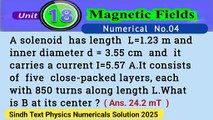 A solenoid has length L=1.23m and inner diameter d=3.55cm and  it carries a current I=5.57A.It consists of five close packed layers, each with 850 turns along length L.What is B at its center ?