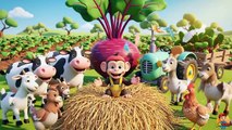 🐒🚜 Beet Harvest Day Adventure  Farm Work _ Monkey Cartoon