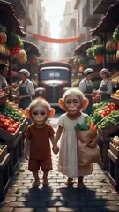 Poor Baby Monkey Piku & His Mother in the Market — Heart Touching Emotional Story 😭❤️  Sad Short Film