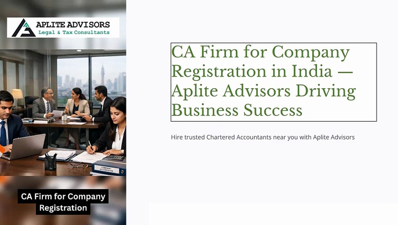 CA Firm for Company Registration in India — Aplite Advisors Driving Business Success