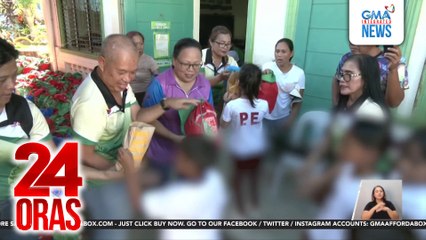 Mga pang-noche buena at laruan, inihatid ng GMAKF sa mga nilindol bago magpasko | 24 Oras