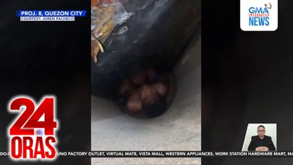 Lalaking hubo't hubad, na-trap matapos sumuot sa imburnal, aminadong naka-droga | 24 Oras