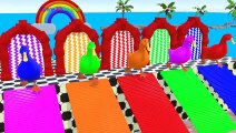 Long Slide Game with Cow Elephant Gorilla Hippopotamus Tiger 3d Animal Game Funny 3d Animals