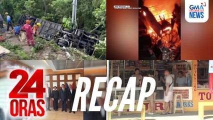 24 Oras: (Part 1) Bus, nahulog sa bangin; 4 patay | Sumabog na imbakan ng paputok, 2 patay | DOH — dapat panagutin ang mga magulang ng mga batang nagpapaputok, atbp.