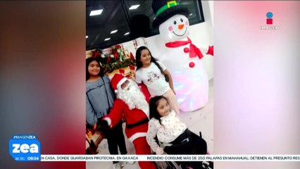 Santa Claus entrega regalos a bordo de su motocicleta en Nuevo León