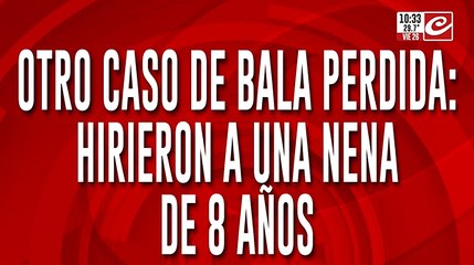 Otra nena resultó gravemente herida tras ser alcanzada por una bala perdida