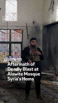 Aftermath of Deadly Blast at Alawite Mosque in Syria's Homs