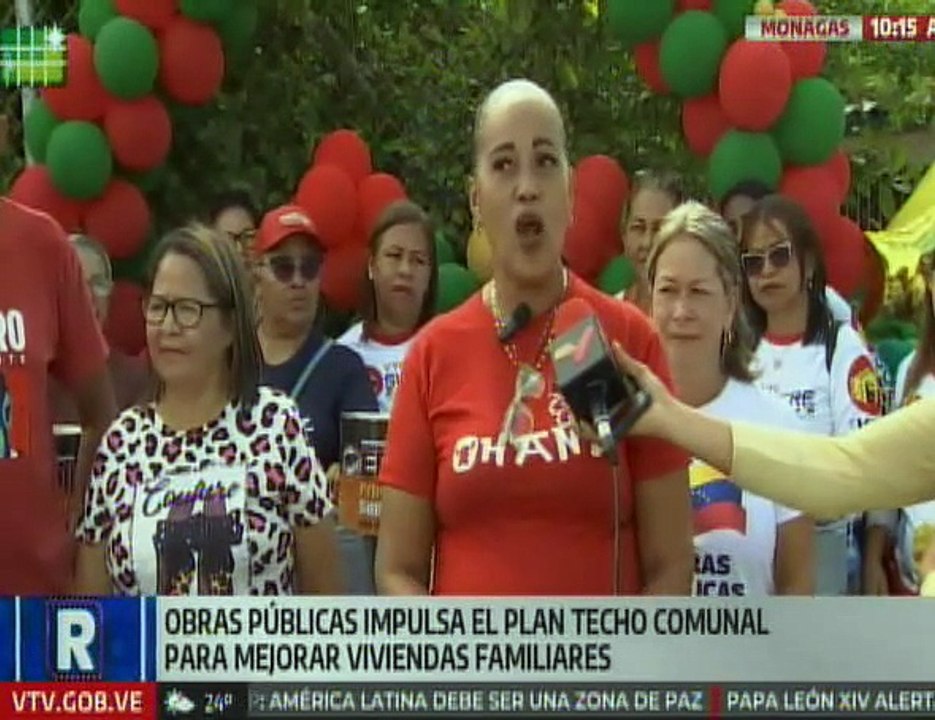 Plan Techo Comunal impulsa las obras públicas y continúa con la mejora de viviendas en Monagas