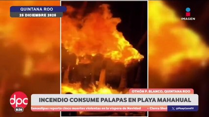 Fuego consume decenas de palapas en Quintana Roo | DPC con Paola Rojas