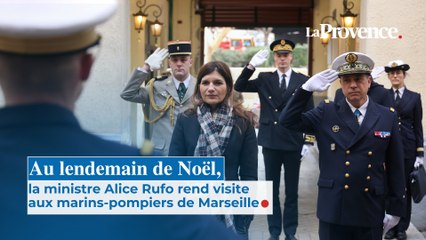 Au lendemain de Noël, la ministre Alice Rufo rend visite aux marins-pompiers de Marseille