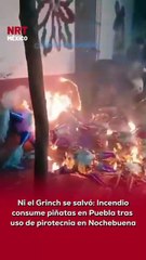 🔥🎄 El uso de pirotecnia provocó un inc3ndio que consumió varias piñatas, generando momentos de tensión entre los vecinos.