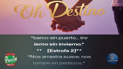 OH DESTINO AUTOR JAVIER LINDO M.