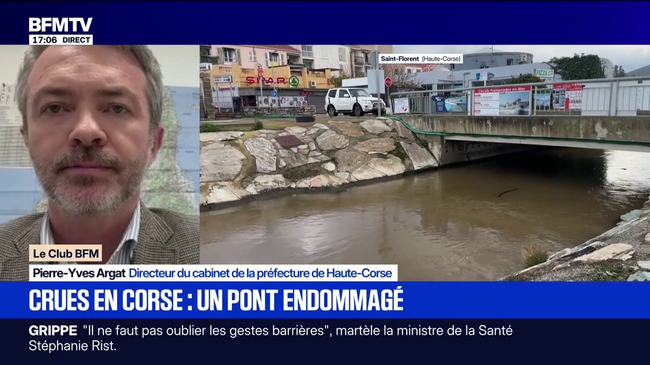 Intempéries en Corse: "Il y a encore quelques axes routiers qui sont fermés", informe Pierre-Yves Argat, directeur du cabinet de la préfecture de Haute-Corse