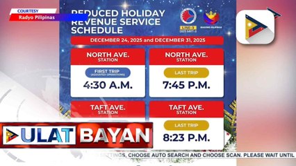 Biyahe ng MRT-3, pinaiksi sa bisperas ng Bagong Taon