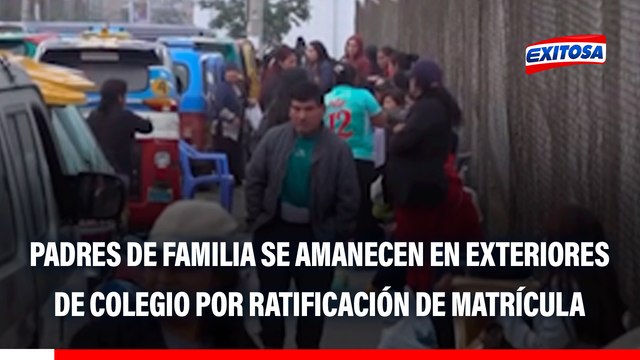 SJL: Padres de familia se amanecen en exteriores de colegio por ratificación de matrícula