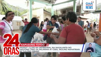 Mahigit 12,500 na indibidwal na nasalanta ng Bagyong Tino sa Palawan at Cebu, muling nahatiran ng tulong GMAKF | 24 Oras