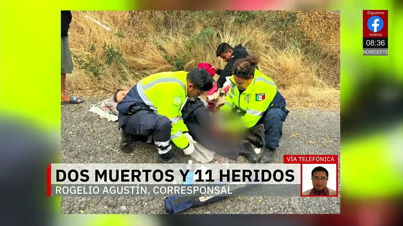 Choque de autobuses en carretera de Guerrero deja dos muertos y 11 heridos