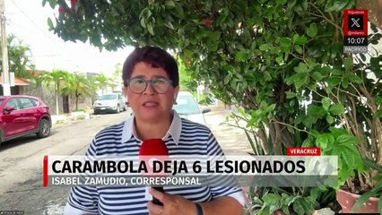 Carambola en la autopista 150-D, Veracruz, deja seis lesionados