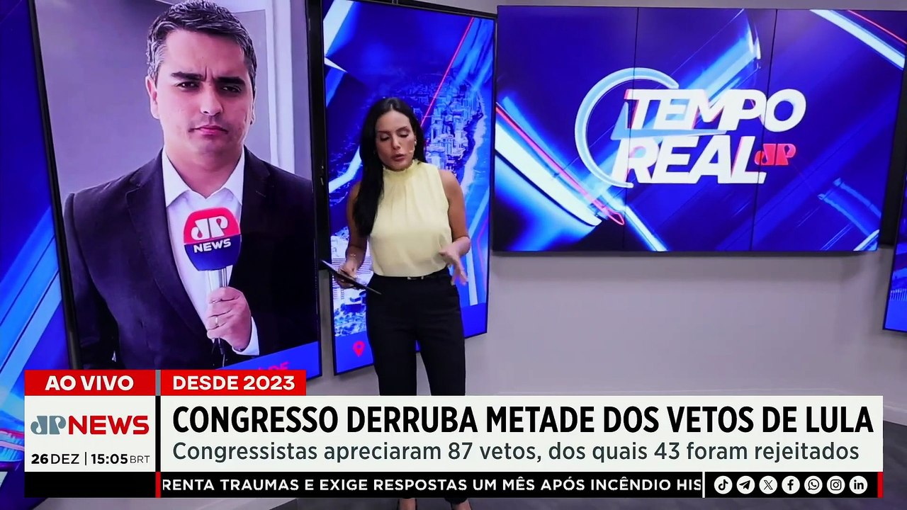 Congresso derruba quase 50% dos vetos de Lula | TEMPO REAL