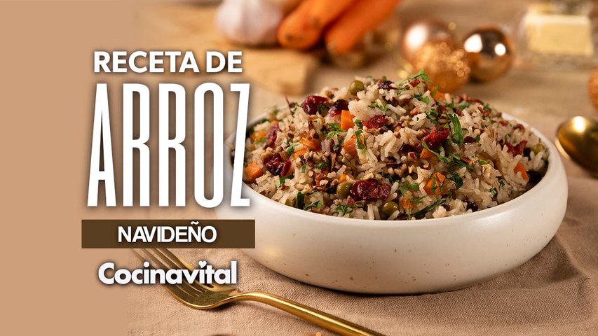 Receta de arroz navideño, guarnición para la abundancia