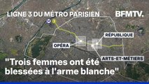 Trois femmes ont été blessées à l'arme blanche dans le métro parisien, l'agresseur a été arrêté