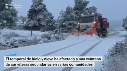 El temporal de hielo y nieve afecta a una veintena de localidades en la península