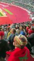من المدرجات.. فرحة الجماهير المصرية والمغربية بفوز الفراعنة على جنوب إفريقيا