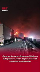 🚨❄️ Un grave acc1dente múltiple se registró en la autopista Kanetsu, en la prefectura de Gunma, Japón, donde al menos 15 vehículos se vieron involucrados en medio de condiciones extremas de nieve.
