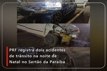 PRF registra dois acidentes de trânsito na noite de Natal no Sertão da Paraíba