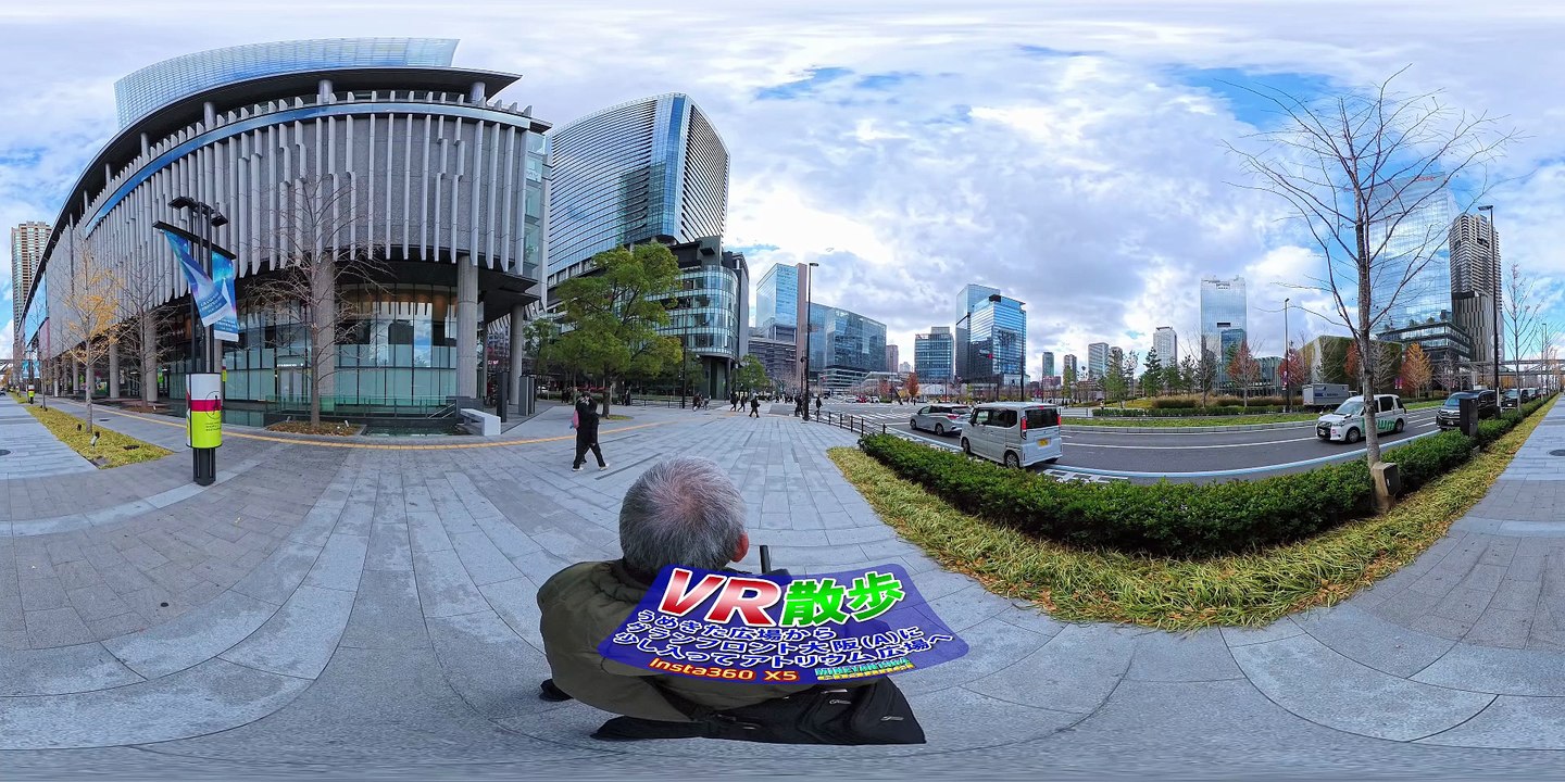 【VR散歩71】うめきた広場→地下→ちょいグランフロント大阪入る→アトリウム広場(JR大阪駅)