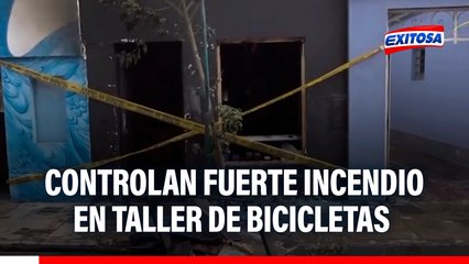 Miraflores: controlan fuerte incendio en taller de bicicletas