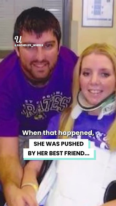 Her friend pushed her 😢