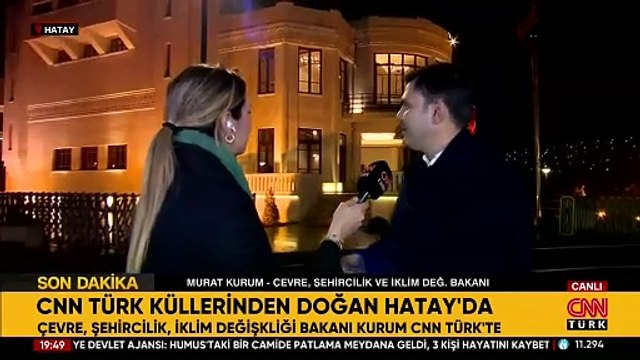 Çevre, Şehircilik ve İklim Değişikliği Bakanı Murat Kurum CNN TÜRK'te: Tüm Türkiye'yi Hatay'a davet ediyoruz