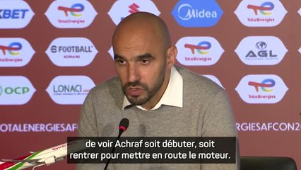 Maroc - Regragui : "Hakimi sera prêt pour les matches à élimination directe"